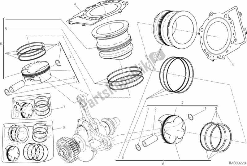 Wszystkie części do Cylindry - T? Oki Ducati Superbike 959 Panigale ABS Thailand 2018